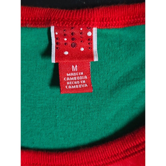 Red Elf Pajama 2 pc. Set Long Sleeve Shirt Pants Christmas Medium UNISEX Target - Picture 9 of 10